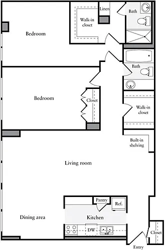 Floor plan 2 Bedrooms D