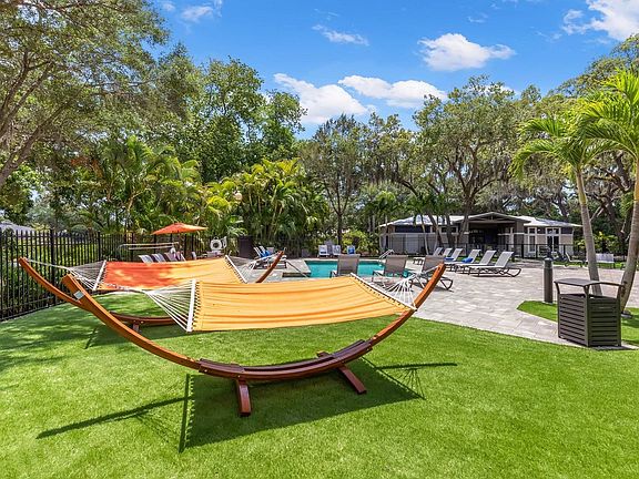 Relax Poolside in Hammocks