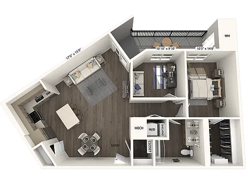 Floor plan A15-D-Upgrade Collection II
