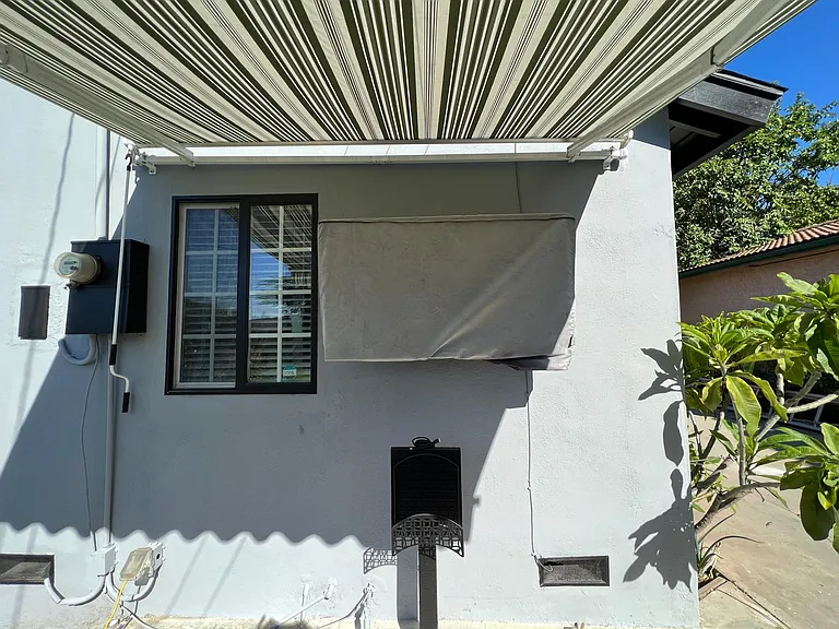 Awning and outdoor tv to entertain!