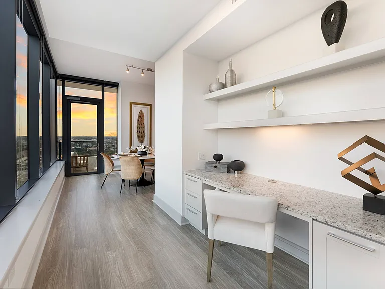 Built-in desks in select homes