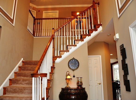 Grand Foyer~Crown Molding~Custom Paint Throughout
