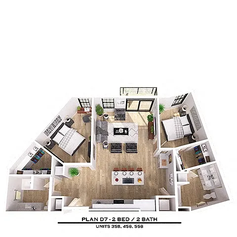 Floor plan D7 2X2