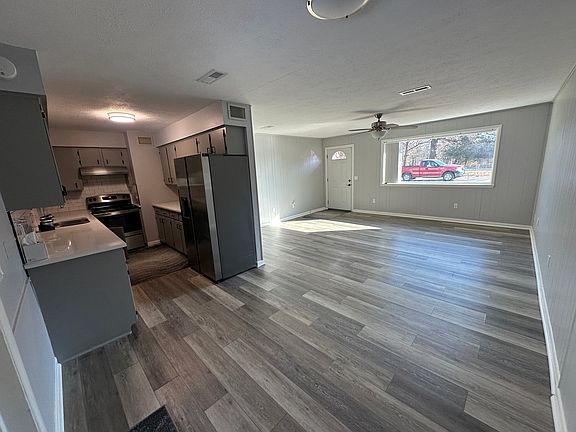 Living room and kitchen