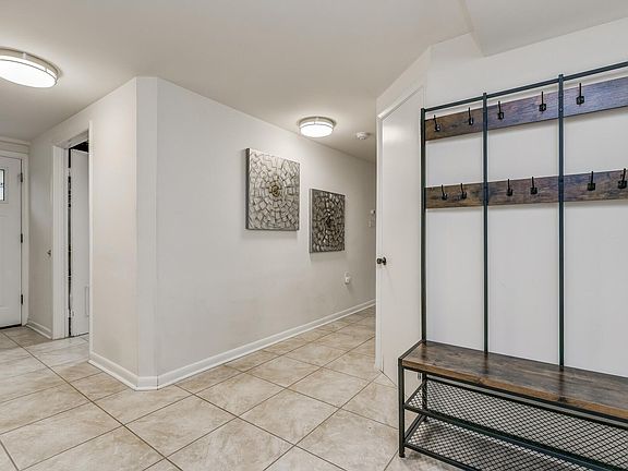 View of main access door and hallway