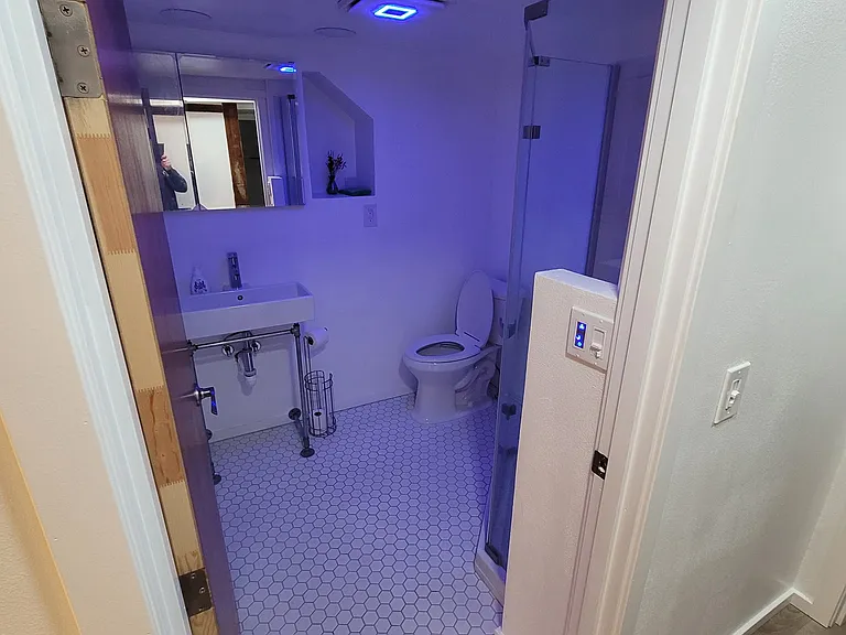 Bathroom and ambient lighting.