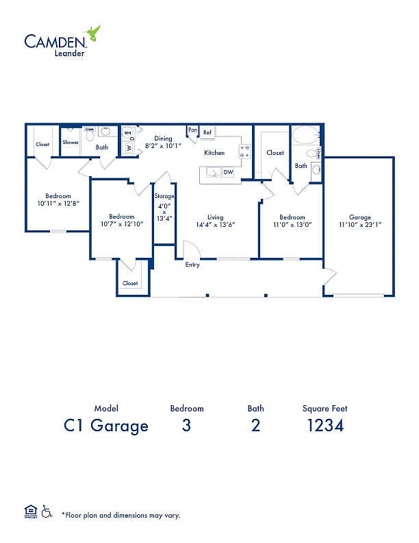 Floor plan C1 Garage