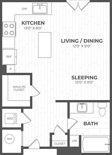 Floor plan Studio-ED