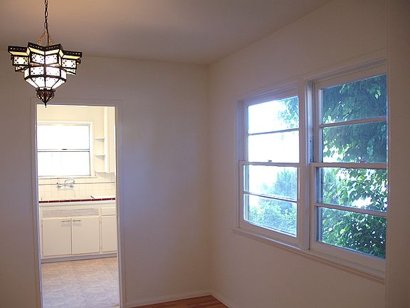 Dining room looking into the kitchen.
