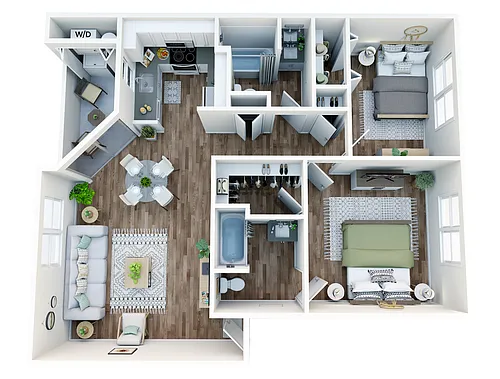 Floor plan 1035 2 Bed 2 Bath