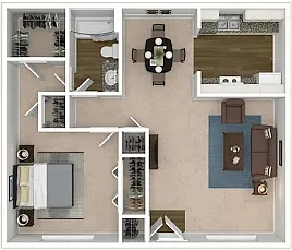 Floor plan 1X1 C