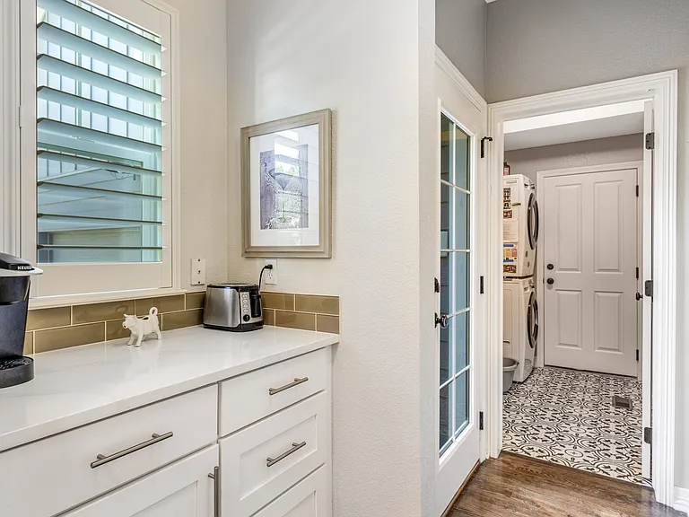 Coffee Nook and laundry room in the distance.