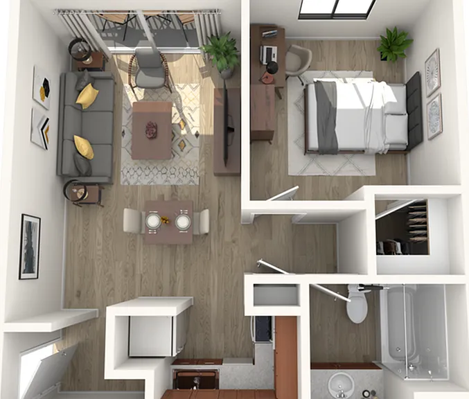 1 Bedroom | 1 Bathroom 1 Bedroom | 1 Bathroom