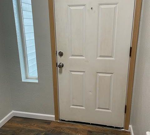 Front enty with coat closet