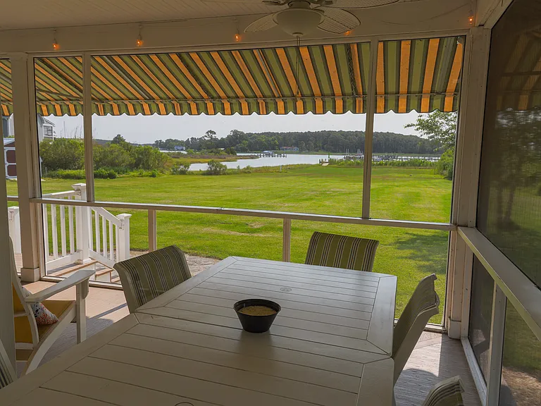 Seating for 8 with the view of the water