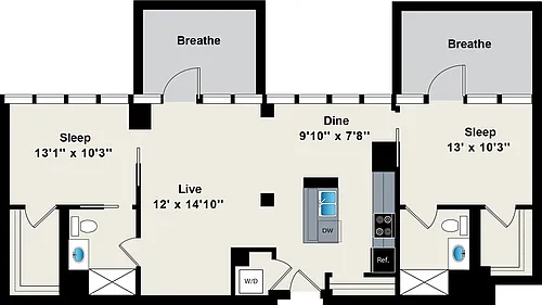 Floor plan B2 - 504
