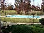 fenced in pool area