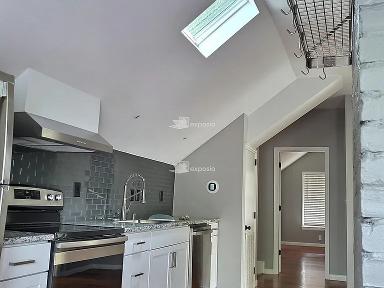 Kitchen looking towards bedroom TALL CEILINGS