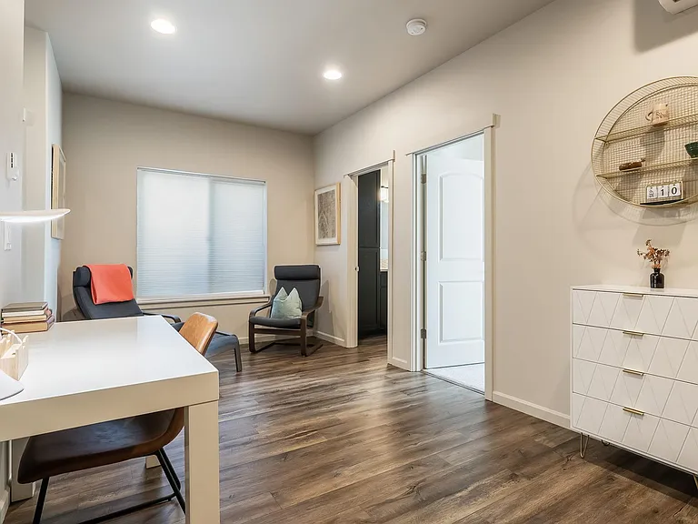 Dedicated workspace in downstairs den.