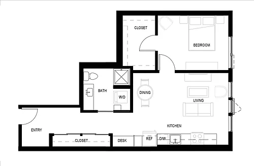 Floor plan 1B - 1F