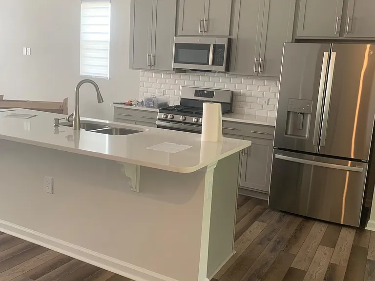 Kitchen island on 2nd floor.