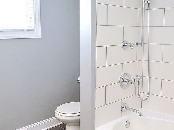 New floor, trim, shower
