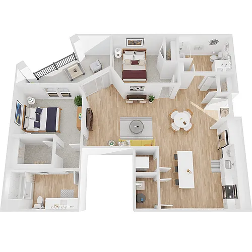 Floor plan B5 | 2 Bed | 2 Bath