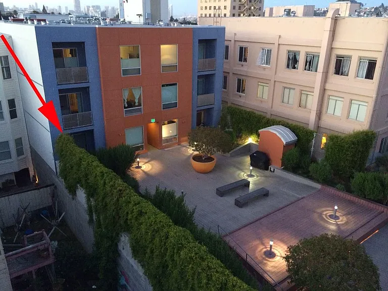 Courtyard aerial view