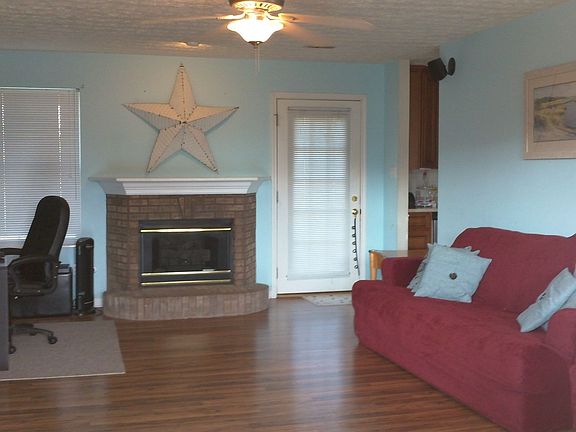 Large family room with new flooring