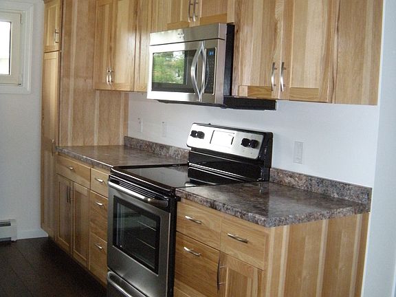 Hickory cabinets with crown