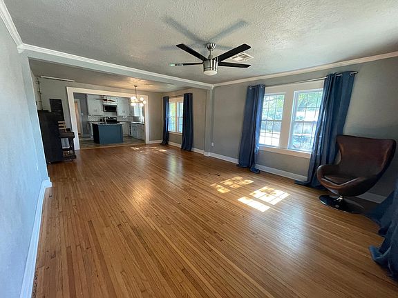 Open concept. This shows living/dining and kitchen.