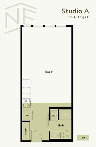 Floor plan Studio A