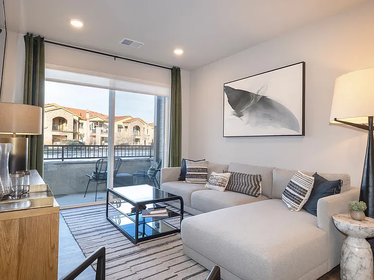 Living Room with Balcony and Hard Surface Flooring