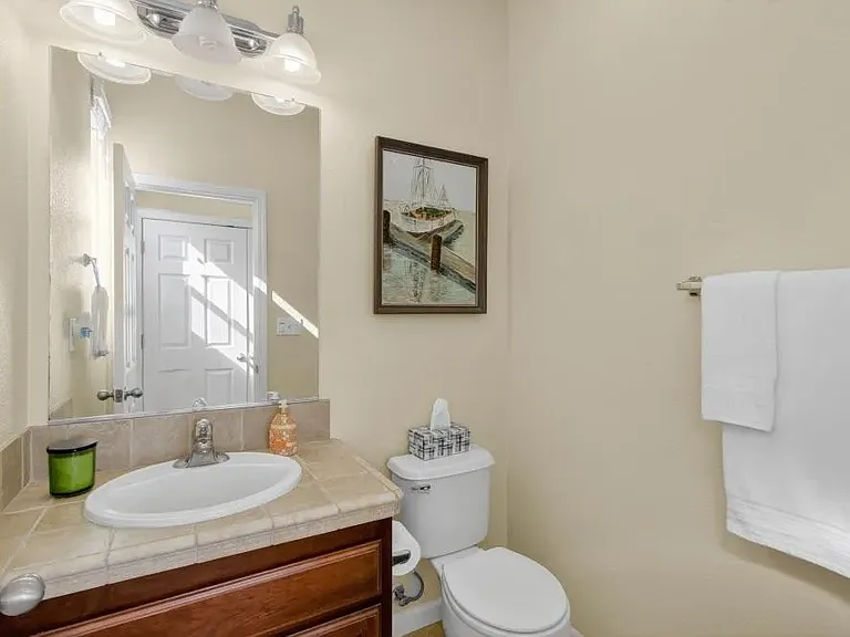Shared half bathroom