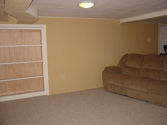 full finished basement with media room