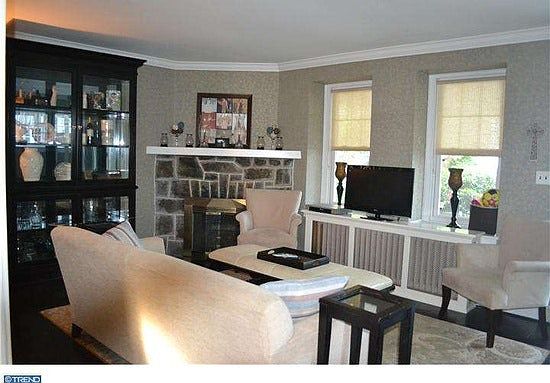 Living Room with gas insert fireplace