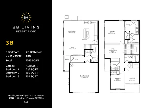 Floor plan 3B Townhome
