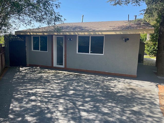 Outside with patio area