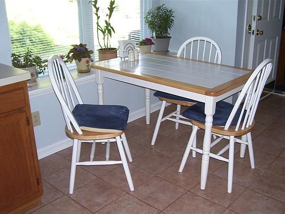 Breakfast area in kitchen is convenient for quick family meals
