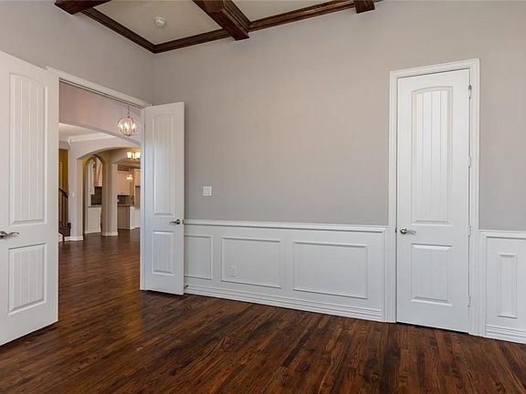 Study has French doors.