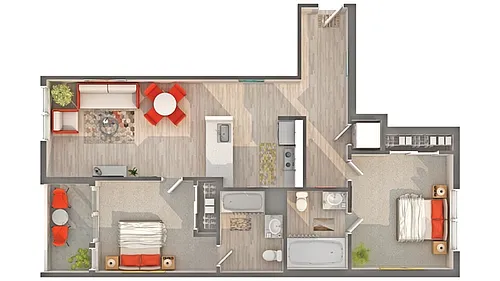 Floor plan Seaside I - B7