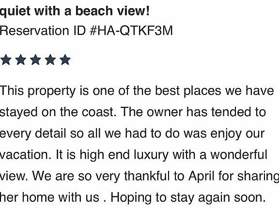 Recent VRBO review