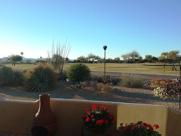 View to golf course and lake