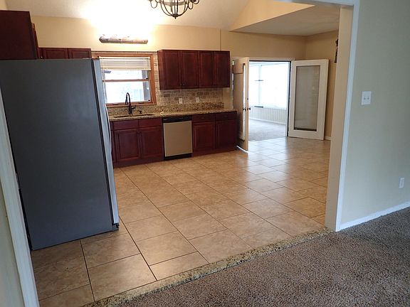 View of kitchen from living room