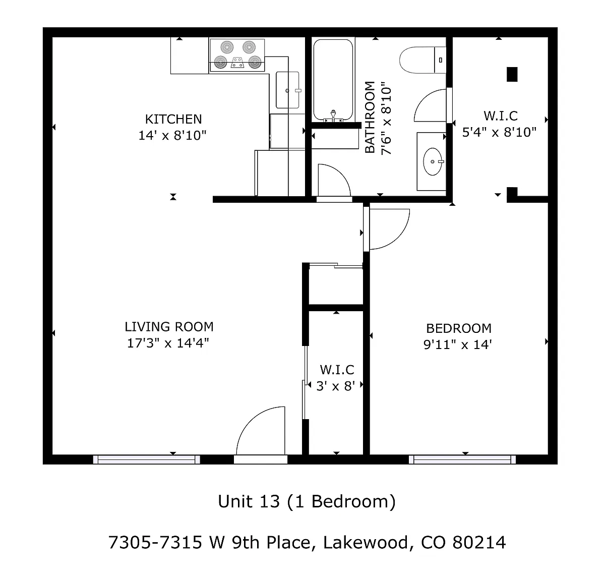Floor plan 1X1
