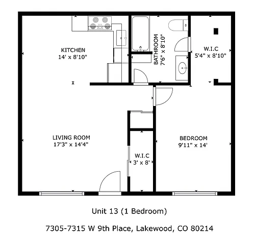 Floor plan 1X1