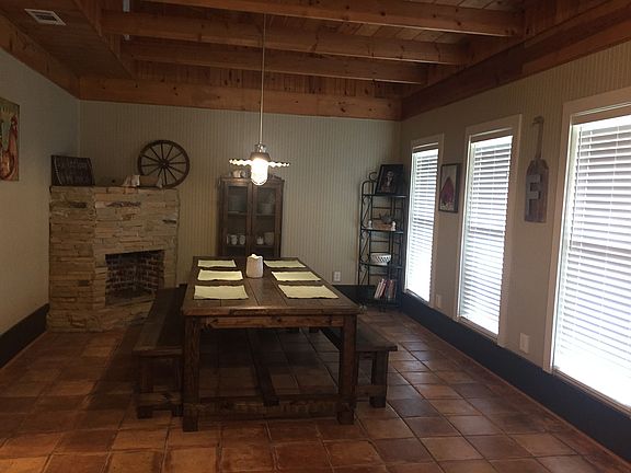 Fireplace in Eating Area