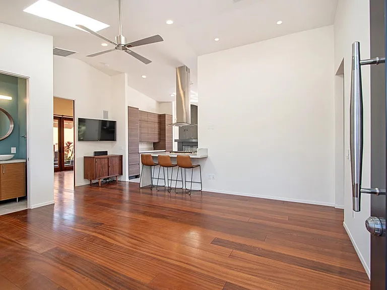 Walking through front door