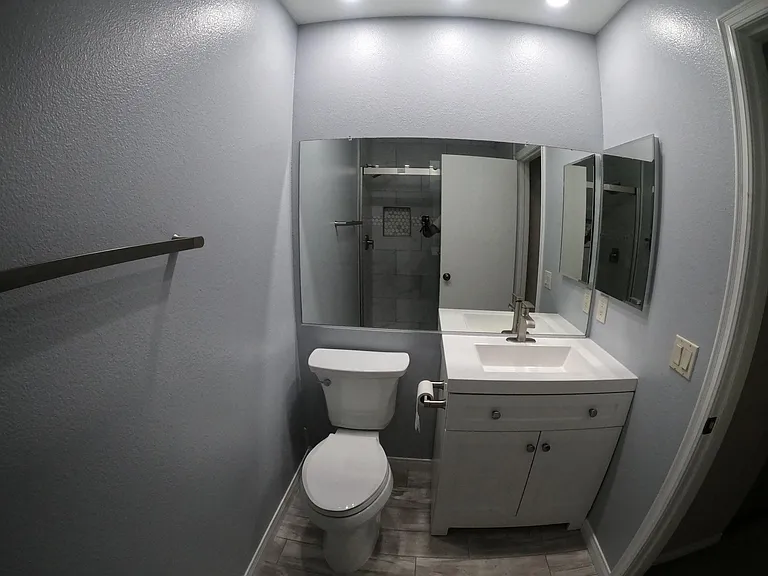 Newly renovated bathroom. (connected to room 2)