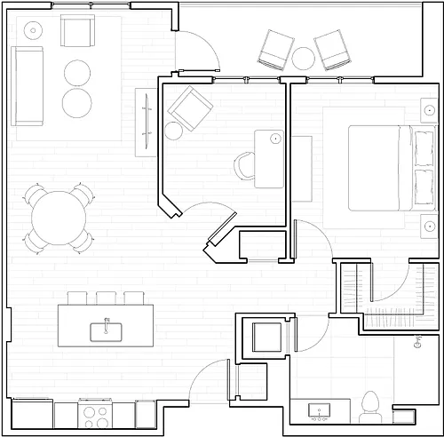 Floor plan A + DEN